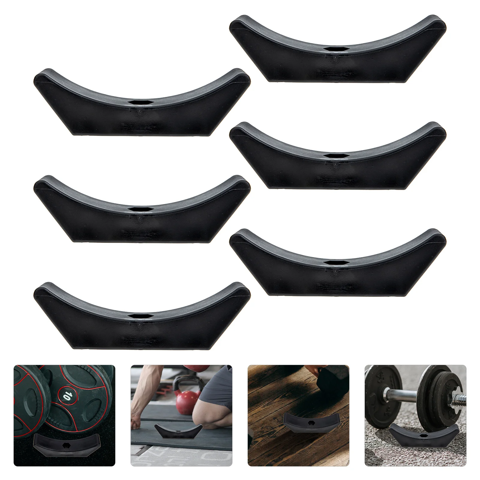 

6pcs Holder 14.6Cm Plastic Dumbbell Rack Non-Slip Stand For Home Gym Floor Use Dumbbell Storage Rack Strength