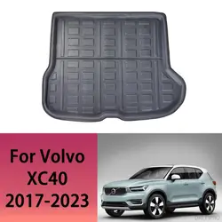 Car Rear Trunk Mat For Volvo XC40 2017 2018 2019 2020 2021-2023 Tailored Cargo Liner Boot Floor Tray Carpet Protector Waterproof