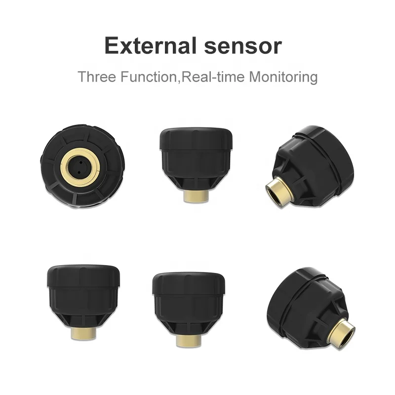 Support GPS tracker TPMS, Truck fleet TPMS Tyre Pressure monitor system with monitor up to 26 wheels external sensor