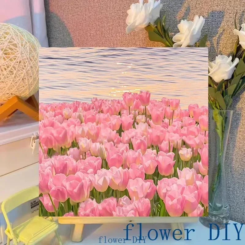 

Flower Diy1530-293.44 Painting Moon Night Scene Filling Suitable For Adults Hand-painted Suit Handicraft 2