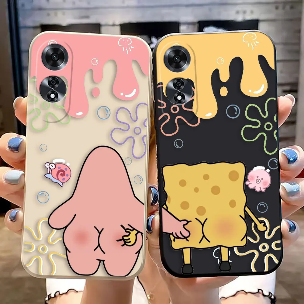 P-Patrick Star S-SpongeBob Cover Phone Case For OPPO A5 A5S A7 A12 RENO 2Z 2F 3 4 4F 5F 5 6 6Z 7 7Z 8 8Z 8T 10 PRO PLUS LITE 5G