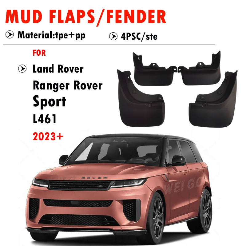 

For Land Rover Range Rover Sport L461 Mudguard Fender Mud Flap Guards Splash Mudflaps Car Accessories 4pcs 2023 2024 2025 2026+
