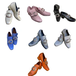 Men Victorian Vintage Shoes 18th Medieval Renaissance Cosplay Frock Shoes Noble Heels Mmarie Antoinette for Halloween
