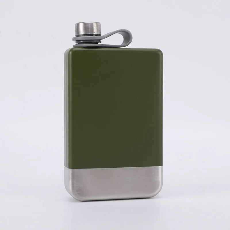 Steel Rectangle Hip Flask Painted Pocket Russia Flagon Bar Whisky Bottle 9oz