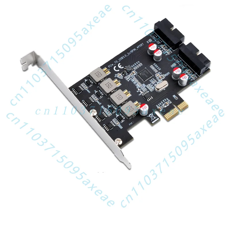 For Syba E3-PCE201-4P PCI-E to 4 Port USB 3.0 Expansion Card with Dual 19Pin Header for Desktop PC