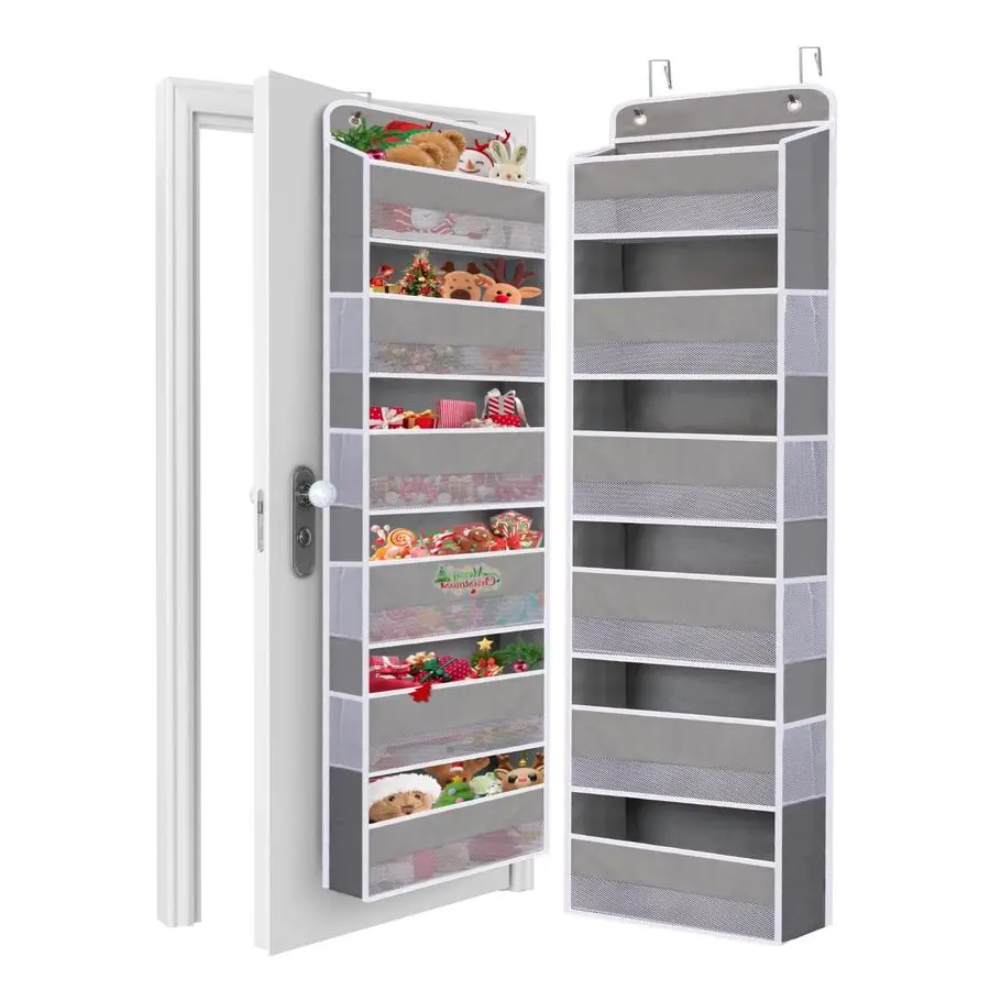 

Over The Door Organizer 6 Large Pockets, 50 lbs Heavy Duty Hanging Organizer Storage, Behind Door Closet Organizer and Storage f