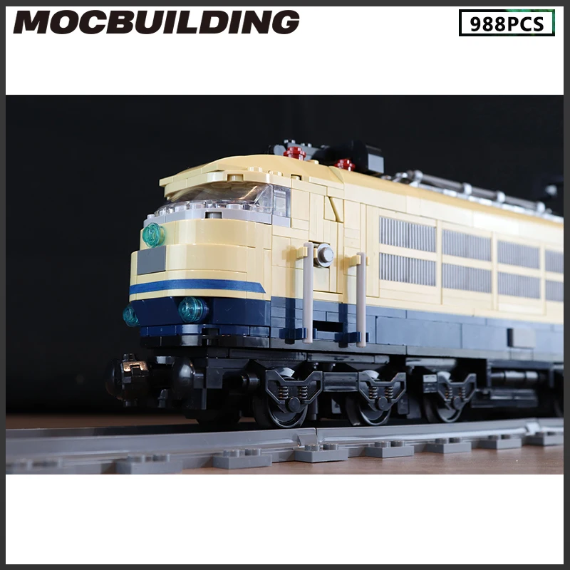 MOC Building Blocks Railways E-103 Locomotive Model Train Collection Bricks Assemble Display Toys Birthday Christmas Gifts