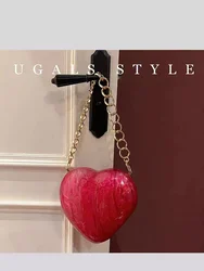 Acrylic Heart Shaped Box Fashion Women's Handbag Luxury Designer Evening Bag Wedding Party Clutch Purse Shoulder Crossbody Bag