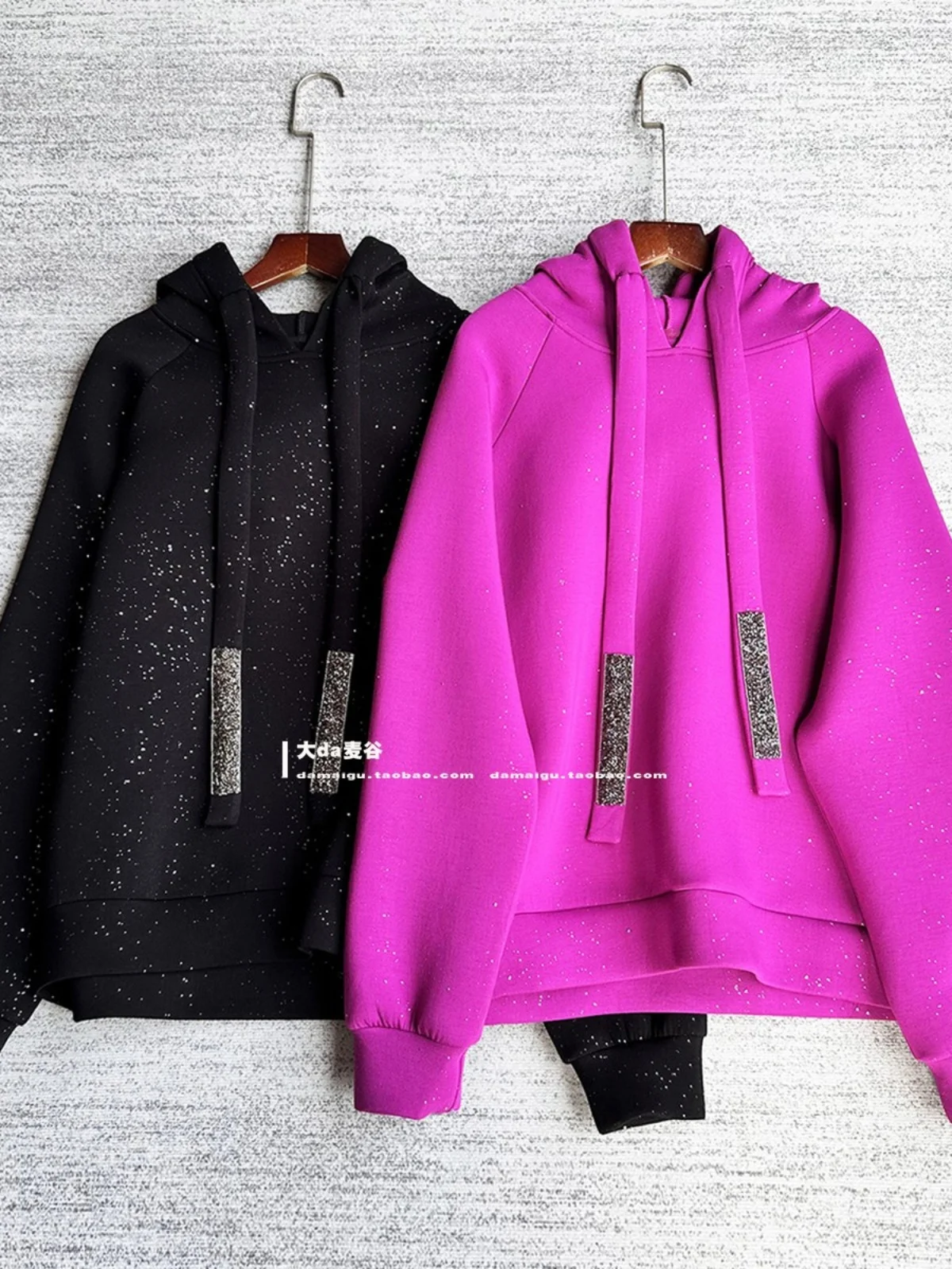 Luxury Rhinestone Sequined Space Cotton Hoodies Women 2024 Spring New Hooded Casual Long Sleeves Pullover SweatShirt Female