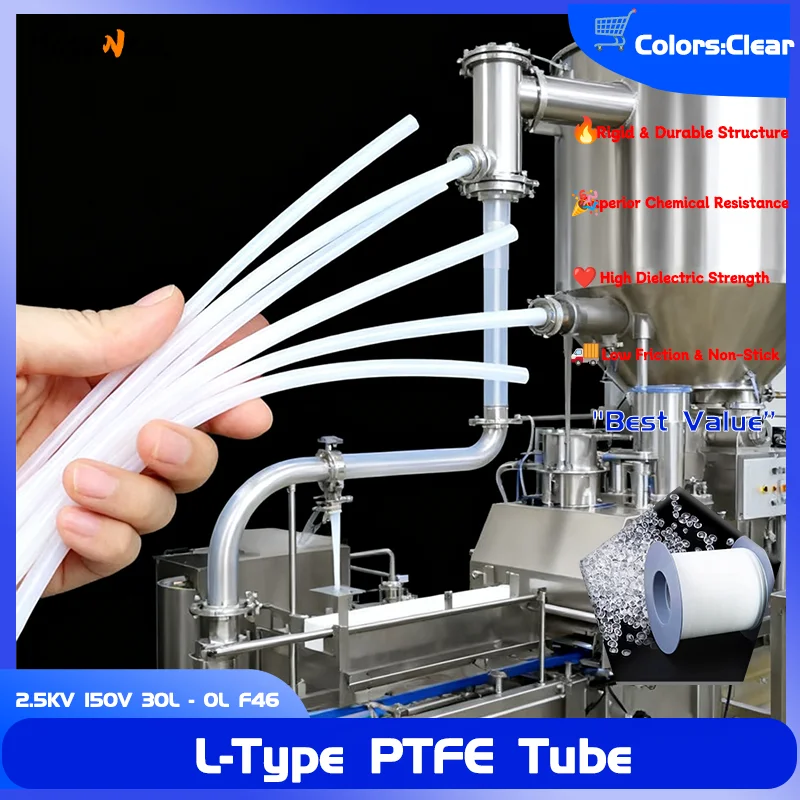 2.5KV Dielectric Strength Chemical & Corrosion Resistant Premium Translucent F46 PTFE Capillary Tube - High Temp Rigid Insulator