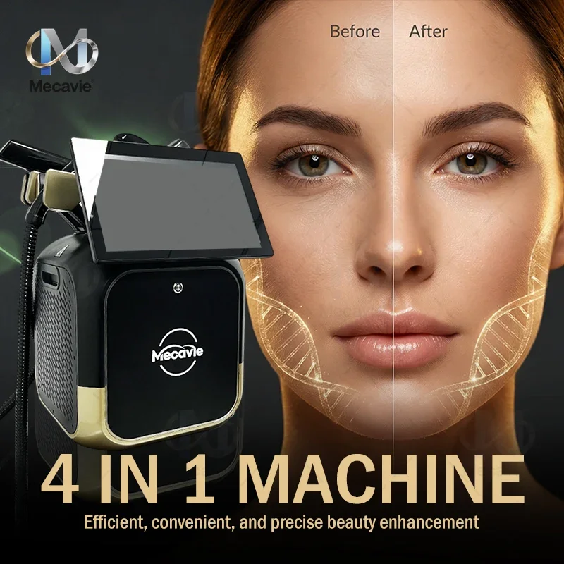 

2026 4 In 1 Diode+NDYAG+RF+DPL Painless Soprano Titanium Ice Laser Hair Removal Latest FAC Technology 755/808/940/1064nm 4 Waves