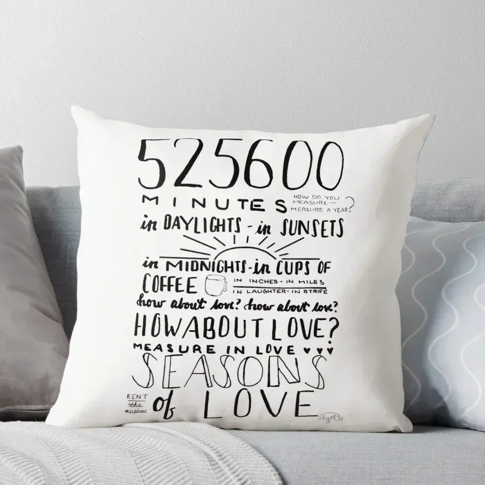 

Seasons of Love (Rent) Throw Pillow luxury home accessories Luxury Pillow Case sleeping pillows Sofa Cushion Cover pillow