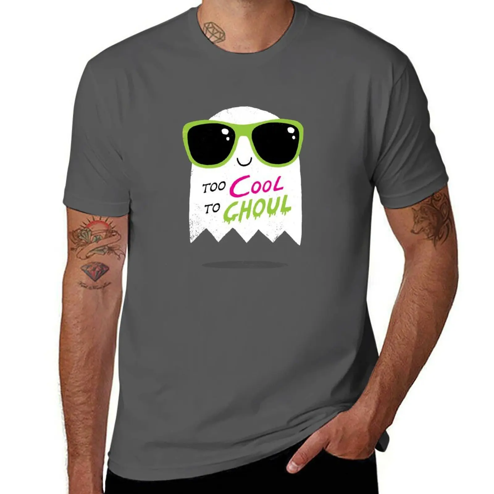 Too Cool To Ghoul T-Shirt Plus Size Loose Short Sleeve Top