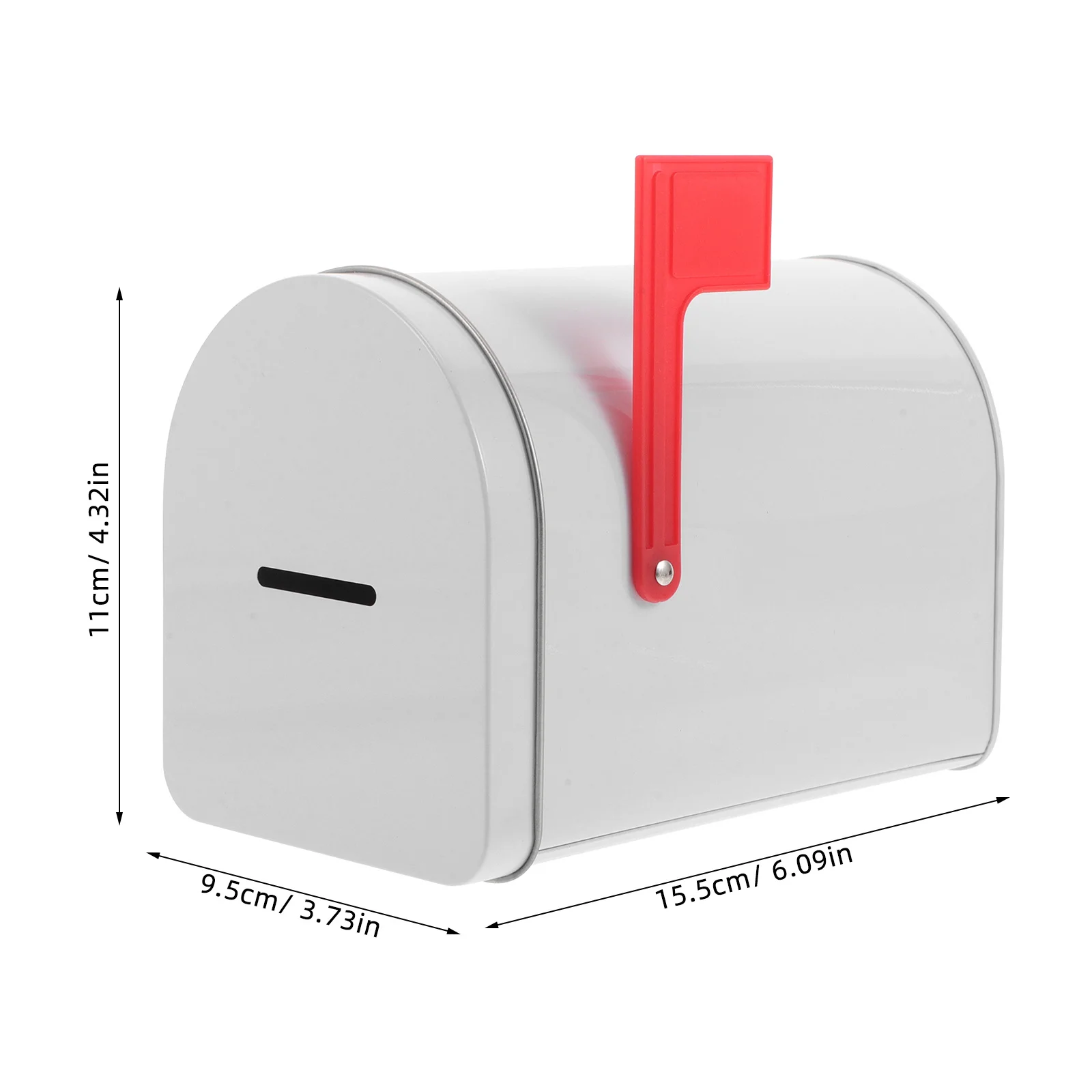 

2Pcs Christmas Tinplate Mailbox Piggy Bank Coin Slot Metal Money Box Empty Tin Container Candy Cookies Small Treat Storage