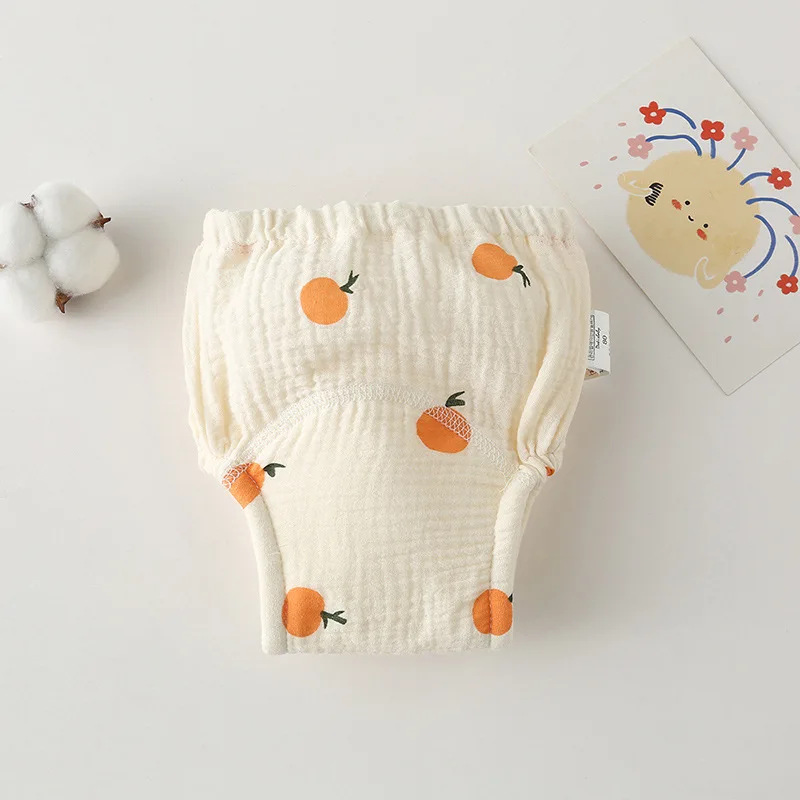 Washable Baby Training Pants Cotton Diapers Bubble Gauze Nappy Breathable Reusable Children's Underwear Toddler Cloth Diapers