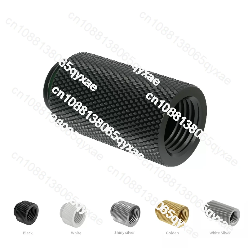 G1/4 inner tooth extension screw seat, hard tube, multiple length specifications, optional, black and silver