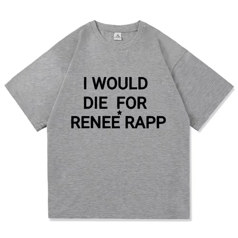 Reneé Rapp Bite Me TShirt 2025 Retro Fashion Men/women Clothing Retro Harajuku High Quality Clothes Vintage Cotton TShirts Tops