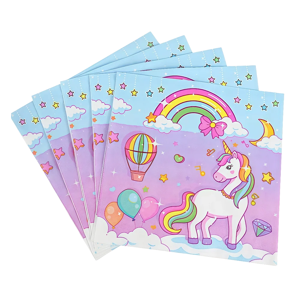 Rainbow Unicorn Birthday Decoration Party Supplie Cartoon Plate Cup Tablecloth Cute Balloon Birthday Party Favor Baby Shower view 4