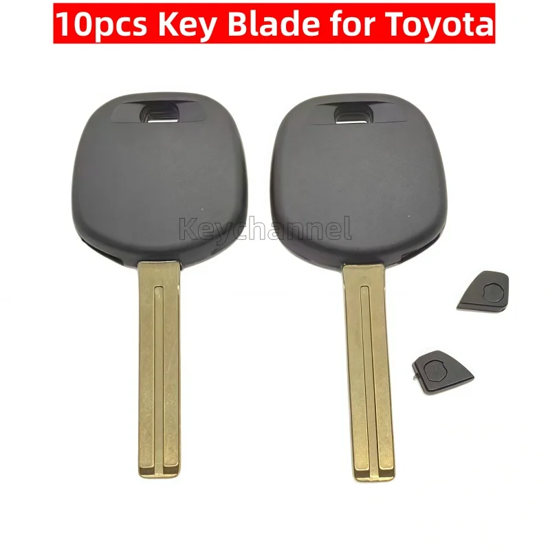 Keychannel 10pcs Non-Transponder Key Shell Spare Chip Key Case TOY48 Key Blade for Toyota Camry Corolla RAV4 Lexus ES LS GS