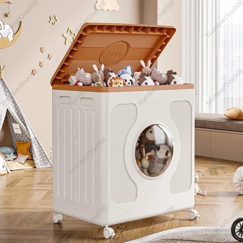 Foldable Toy Storage Basket with Wheels - Multi-Functional Large Storage Bucket for Dolls & Children's Toys