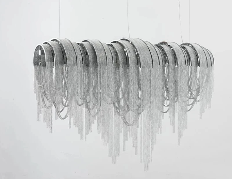 

New design chandeliers LED aluminum fixtures luxury light gold/silver living room decorative light for commercial