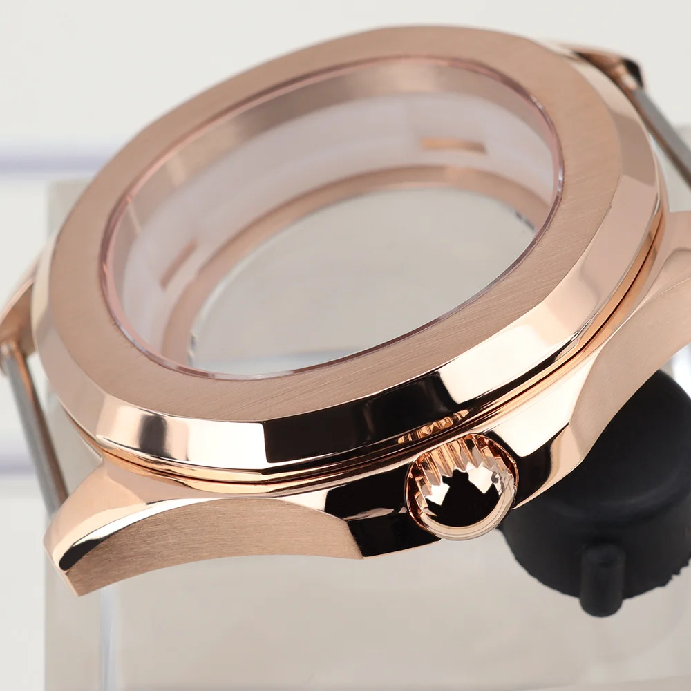 42-mm-Uhrengehäuse NH35 Damen Roségold Saphirglas für Nautilus AQUANAUT NH35 NH36 NH38 32-mm-Zifferblatt Automatik-Uhrengehäuse-Teil – Detail 20
