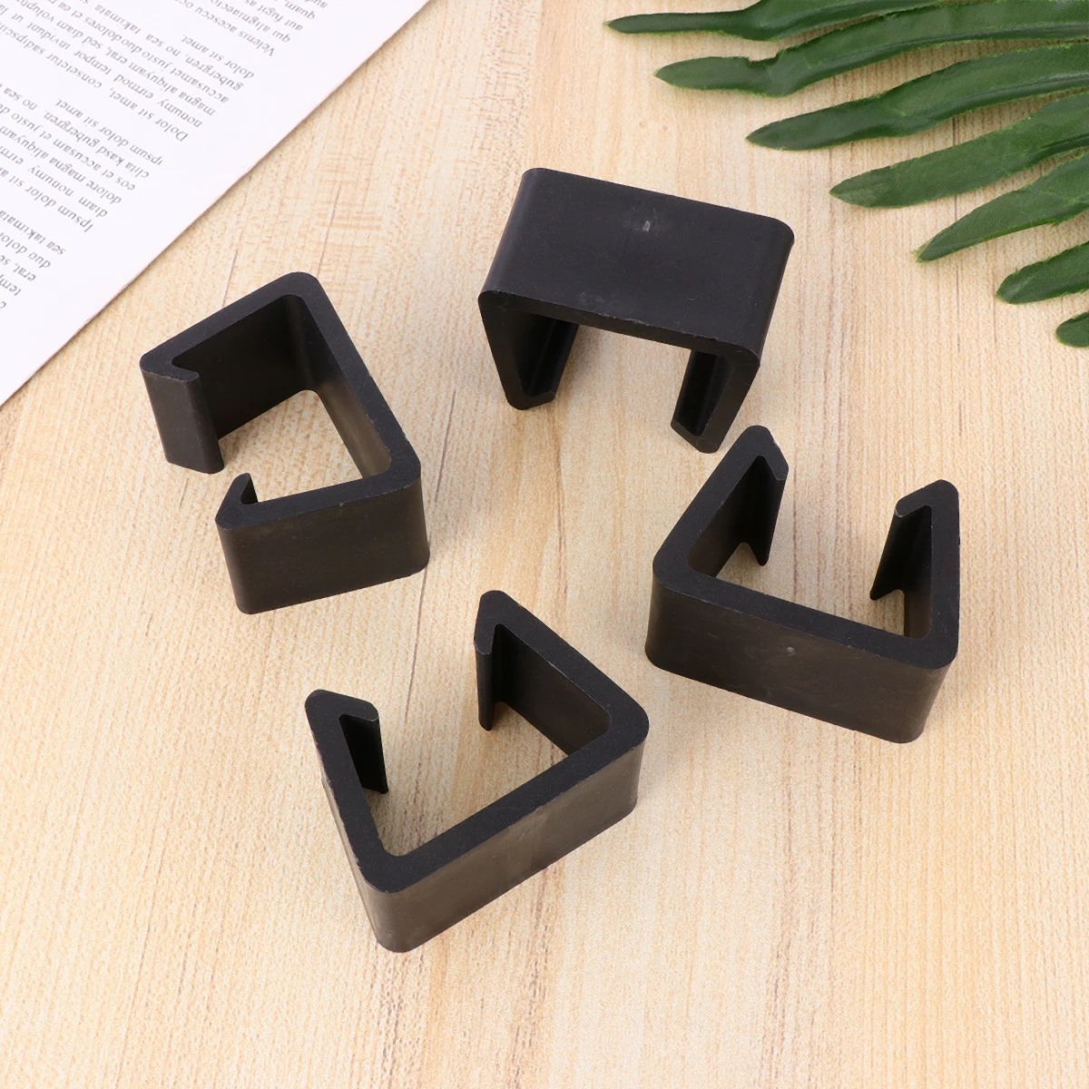 

4 Pcs Metal Furniture Fasteners Outdoor Chair Patio Clip Rod Fixing Clamp Rattan