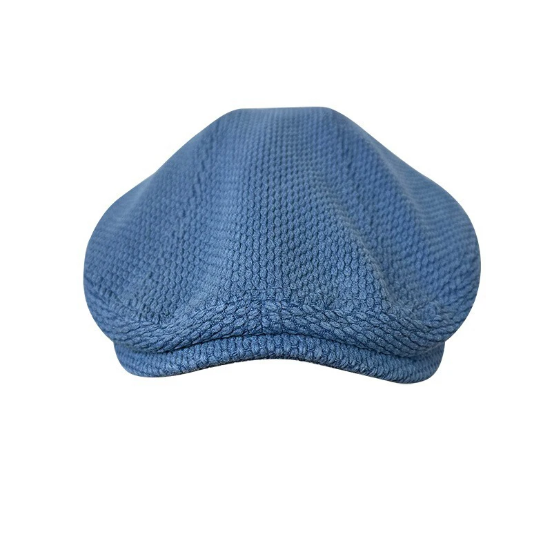 Blue Cotton Womens Mens Ivy Cap Beret Cabbie Driver Hat Spring Summer Breathable Flat Hats Vintage Gatsby Beret 31