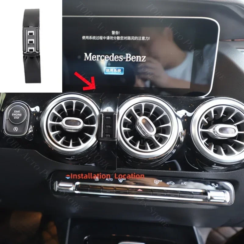 Magnetic Car Phone Holder For Mercedes Benz EQA H243 2022-2023 Wireless Charging Special Fixed Bracket Base MagSafe Mount