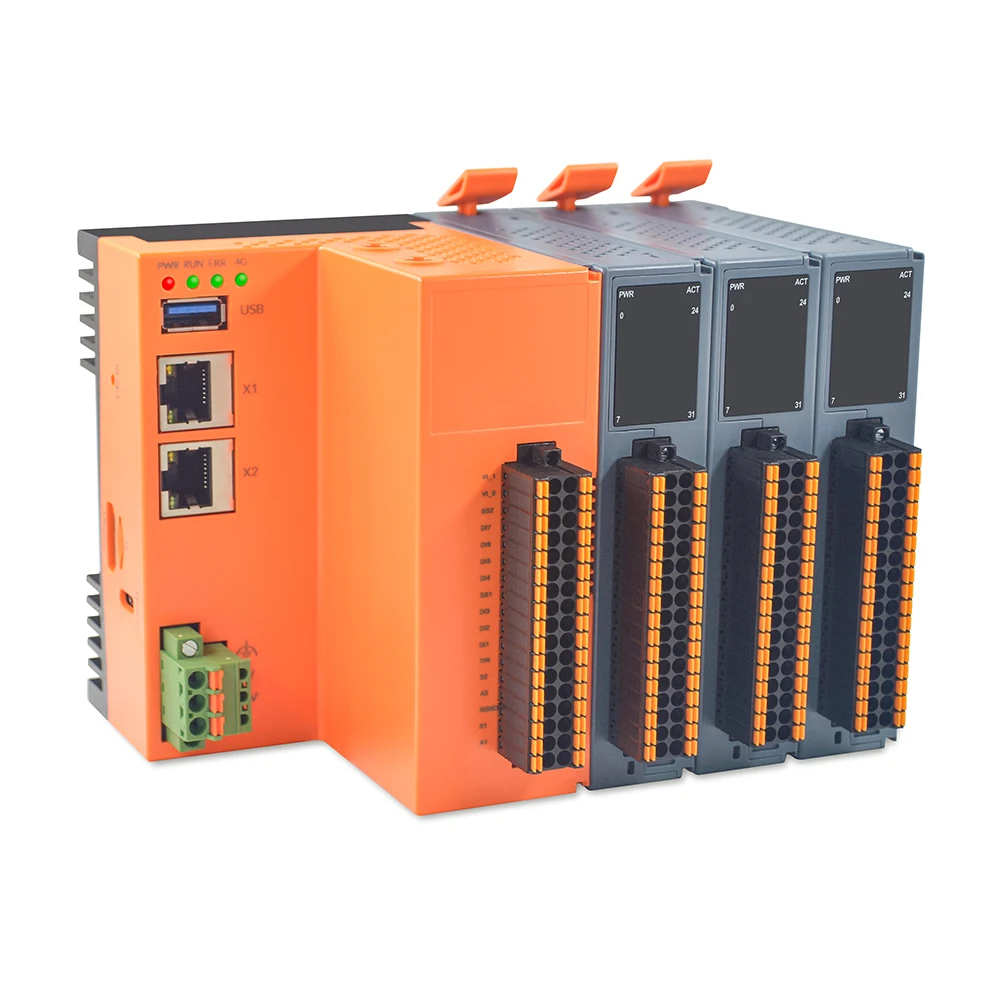 Programming Logic Raspberry PI CM5 BCM2712 Quad Core Cortex-A76 PLC Controller With Expansion I/O Module