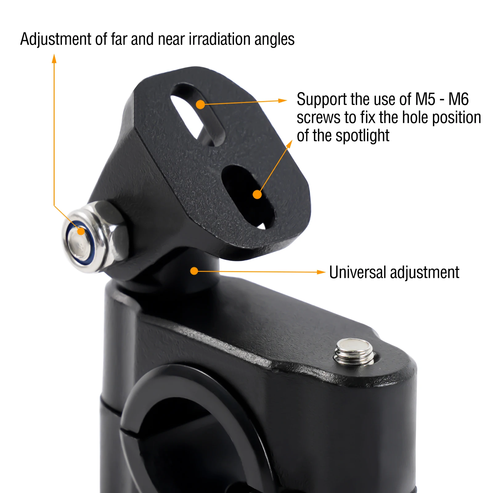 Motorcycle LED Headlight Mounting Bracket Spotlight Clamps Support Driving Fog Lights Work Auxiliary Lights Holder Universal image 4