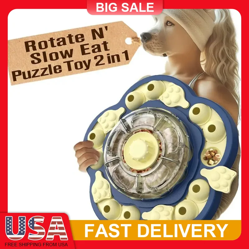 

Interactive Dog Puzzle Toy Level 3 Slow Feeder Treat Dispenser Mental Stimulation Toy for Medium Large Dogs