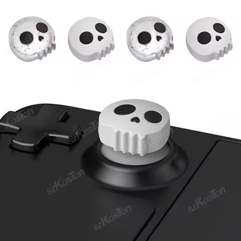 Skull Thumb Grip Caps for Steam Deck Games Console Silicone Thumbstick Joystick Cover Gaming Accessories for PS5 Xbox Controller