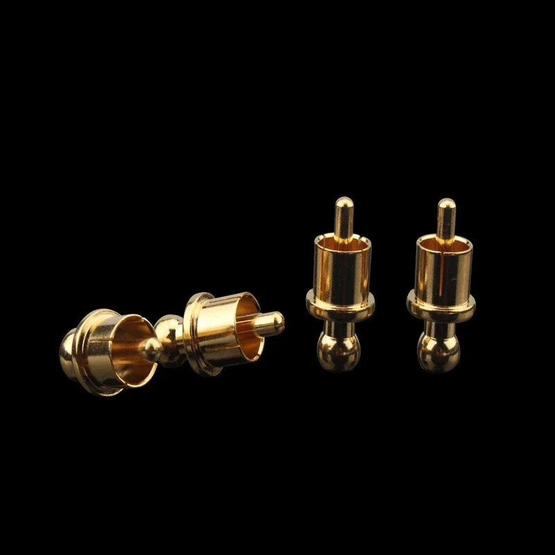 RCA Cap Protector Dust Proof Brass Rhodium & Gold Plated Audiophile Shielding Cap RCA Jack Cover Socket