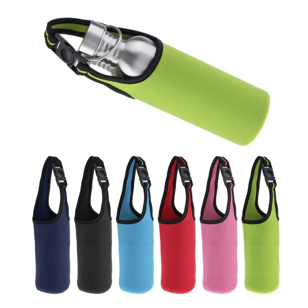 Insulated Bottle Cover Neoprene Water Bottle Holder Sport Carrying Case for