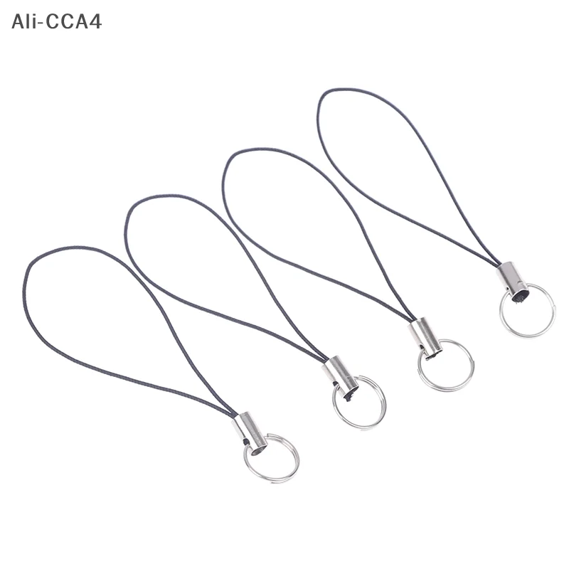 CCA4-10Pcs Clasp Rope Keychains Hooks Mobile phone Strap Keyring Bag Accessories