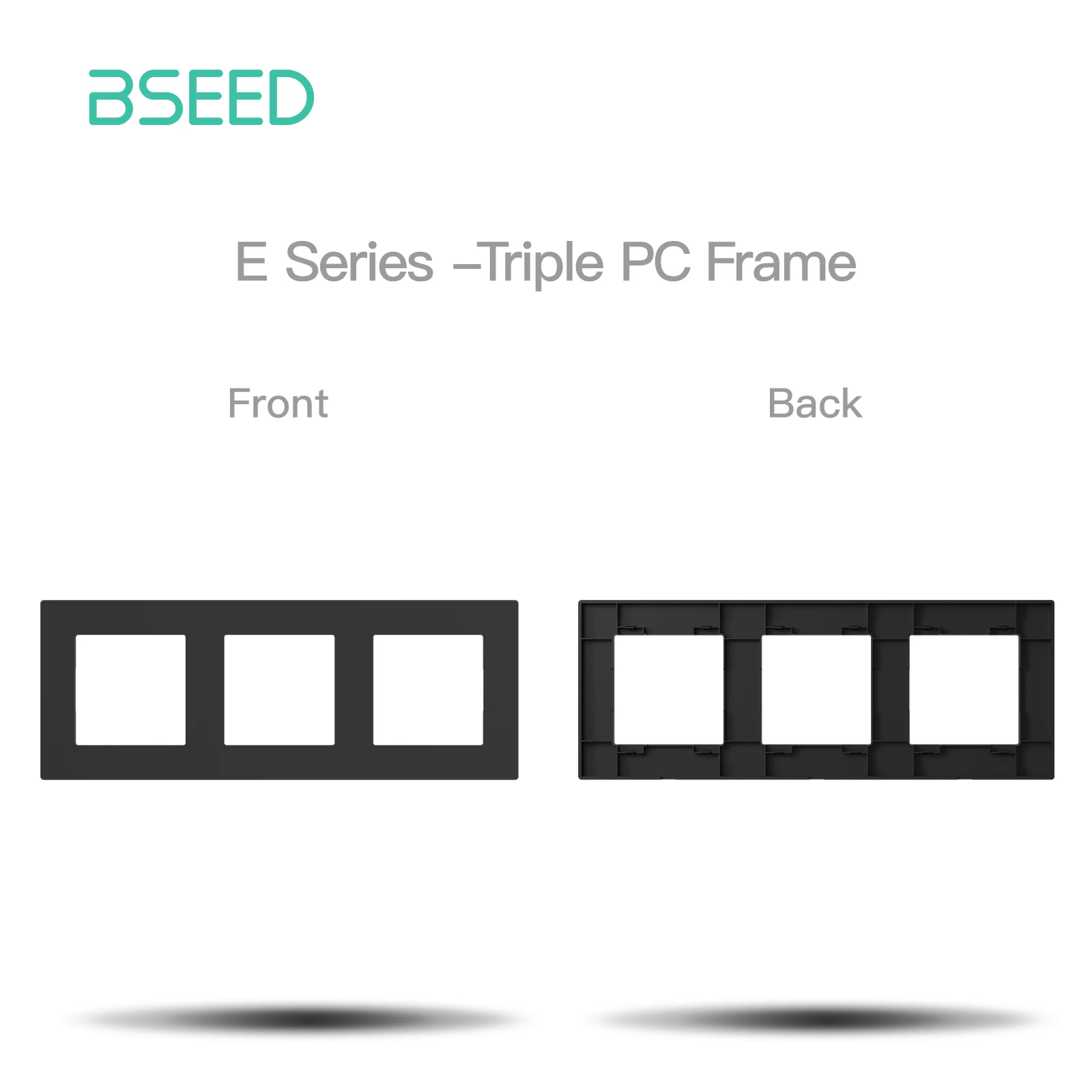 BSEED Zigbee Klik Lichtschakelaar Deel 1/2/3/4Gang 2Way Schakelaar Functie DIY Deel EU Smart Socket Outlets Plastic Frame Zwarte Kleur