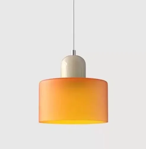 Vintage glas-in-lood kroonluchter klein nachtkastje eetkamerlamp E27 roze oranje groen wit decoratieve verlichtingsarmatuur voor thuis