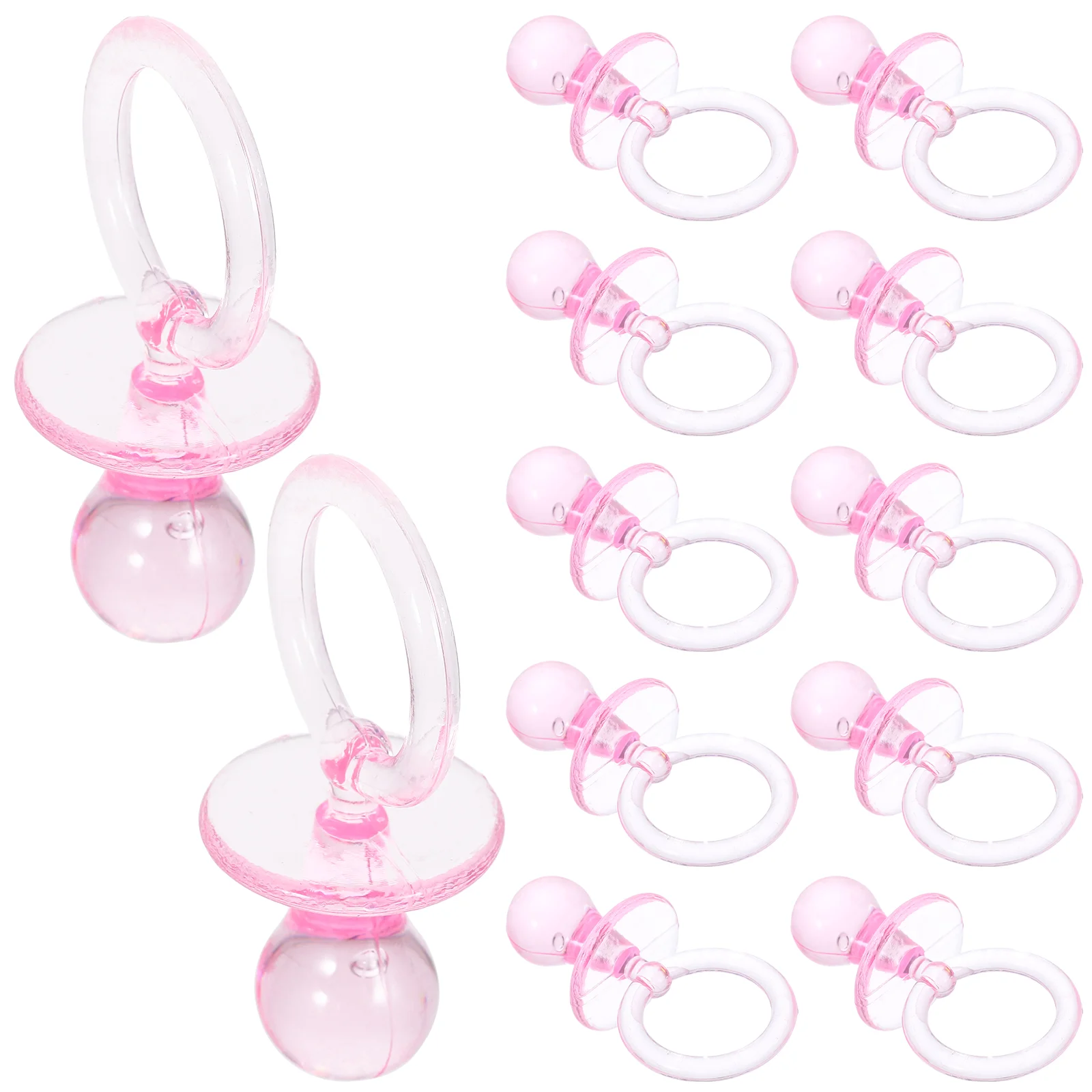 12 Pcs Pacifier Decoration Baby Shower Party Bulk Pacifiers Plastic for Mini Child