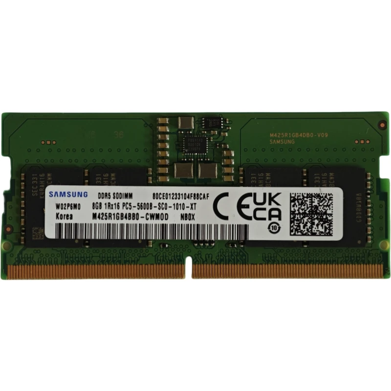 Samsung 8GB DDR5 5600MHz PC5-44800 CL46 SODIMM 1Rx16 Single Rank 1.1V 262-Pin Laptop RAM Memory M425R1GB4BB0-CWM