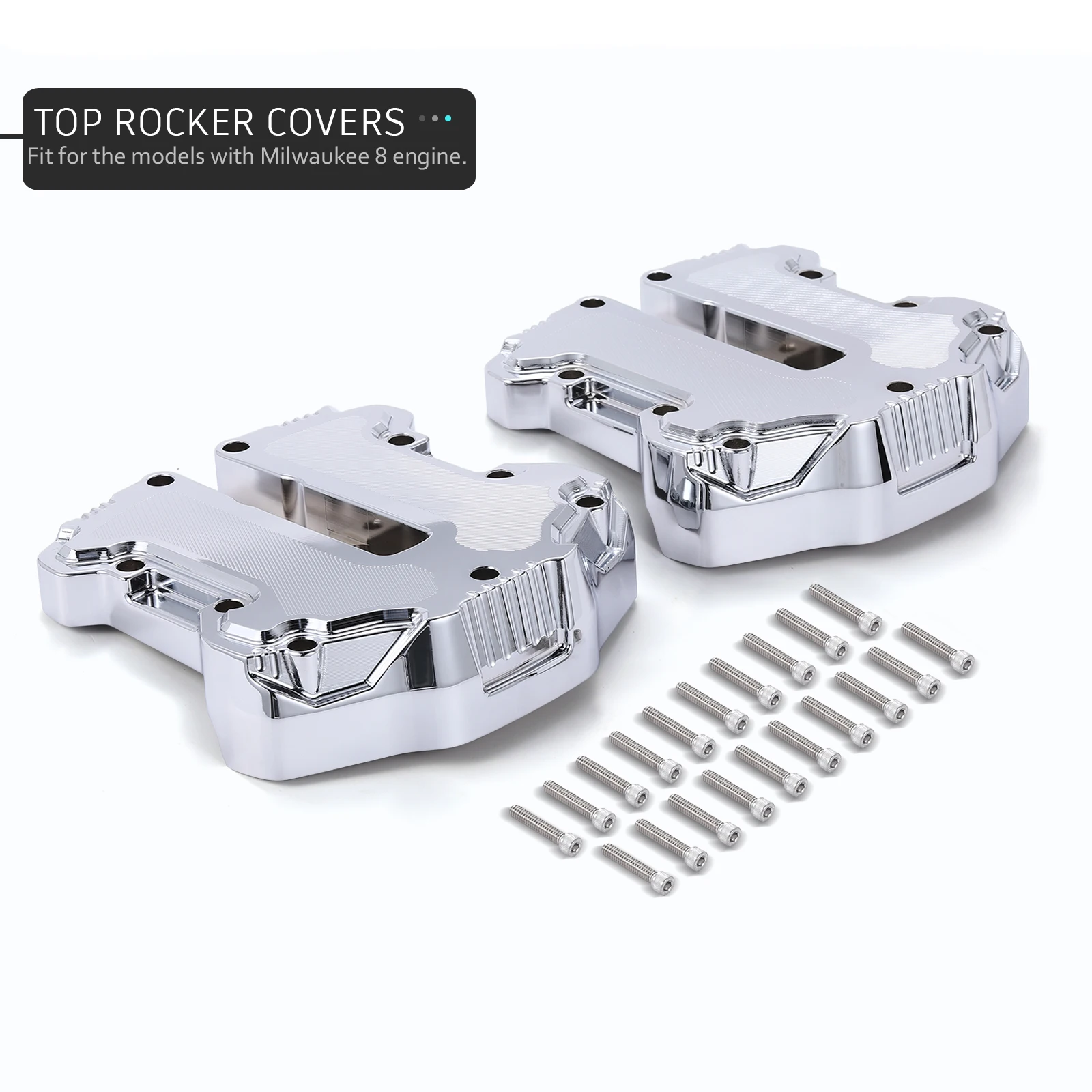 CNC Aluminum Rocker Box cover for Harley M8 engine Road King FLHR Street Glide FLHX Ultra Electra Glide 2017-2024 view 5