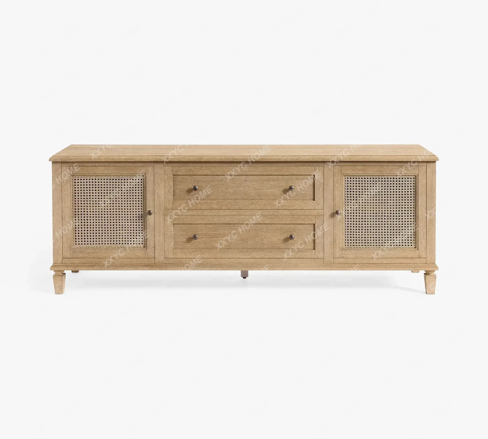 YYJ   Retro Solid Wood Coffee Table   Country Log Style Living Room Coffee Table Rectangular Simple Tea Table