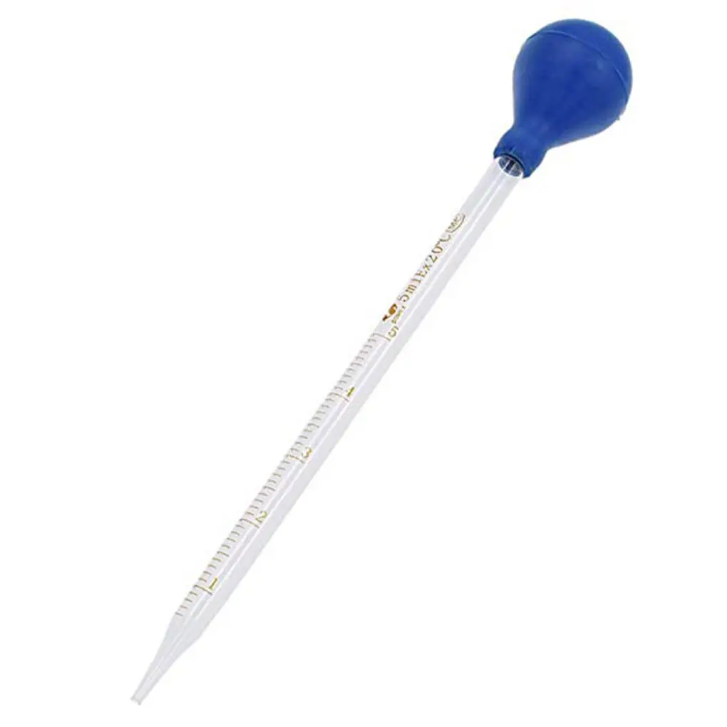 5ml Glass Scale Line Dropper Pipette Lab Dropper Dropping Pipet Blue Rubber Head Pipettors