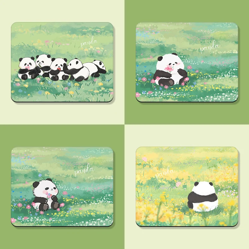 Cartoon Panda Small Mouse Pad for Girls, Anti slip and Wear resistant Soft Cushion for Office and Entertainment, Thickened Compu