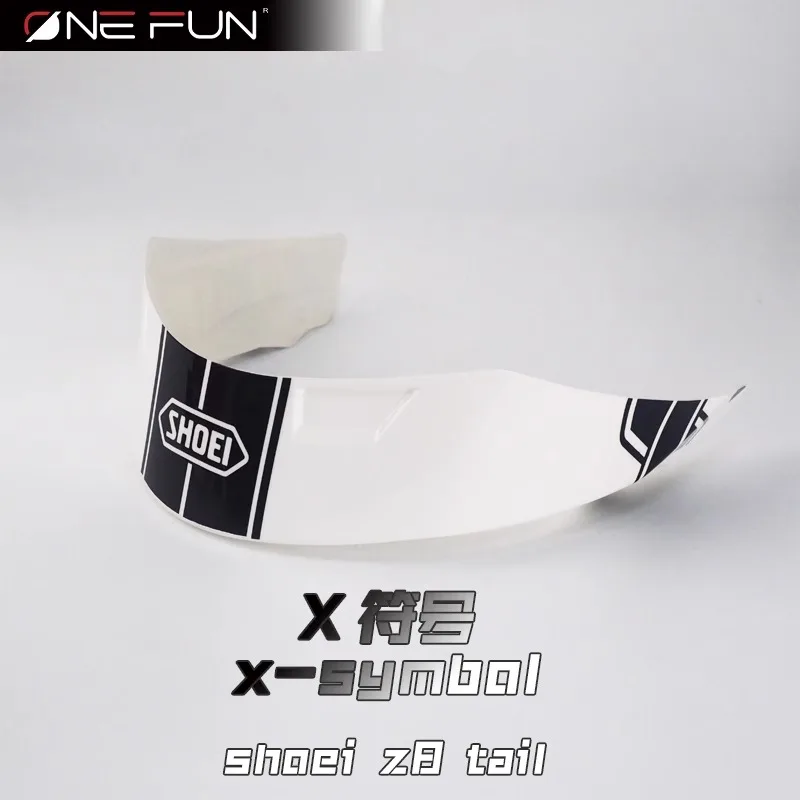 ل SHOEI Z8 NXR2 دراجة نارية الخلفية تقليم الأحمر النمل خوذة سبويلر حالة خربش اكسسوارات الذيل المفسد #3