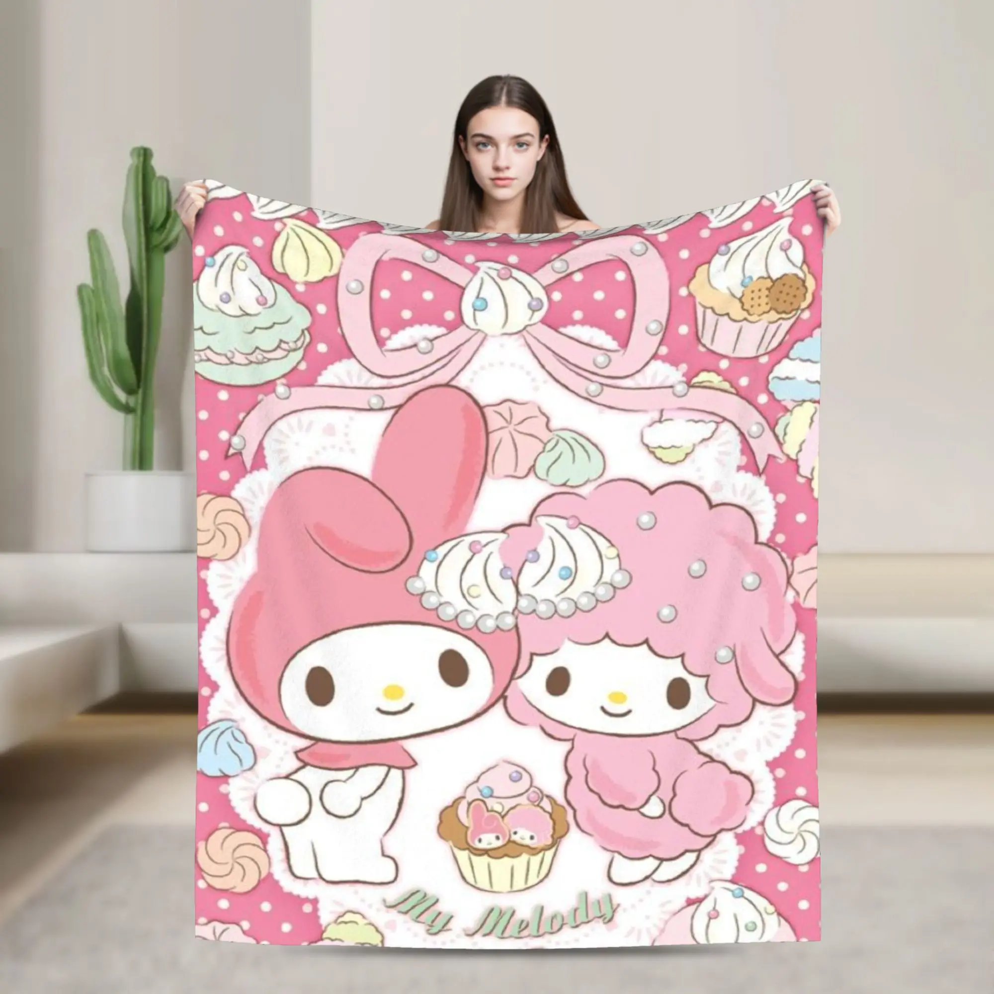 

My Melody Merch Blanket Super Soft Warm Throw Blankets for Living Room 50x60 Inches Multi-size Throws And Blankets