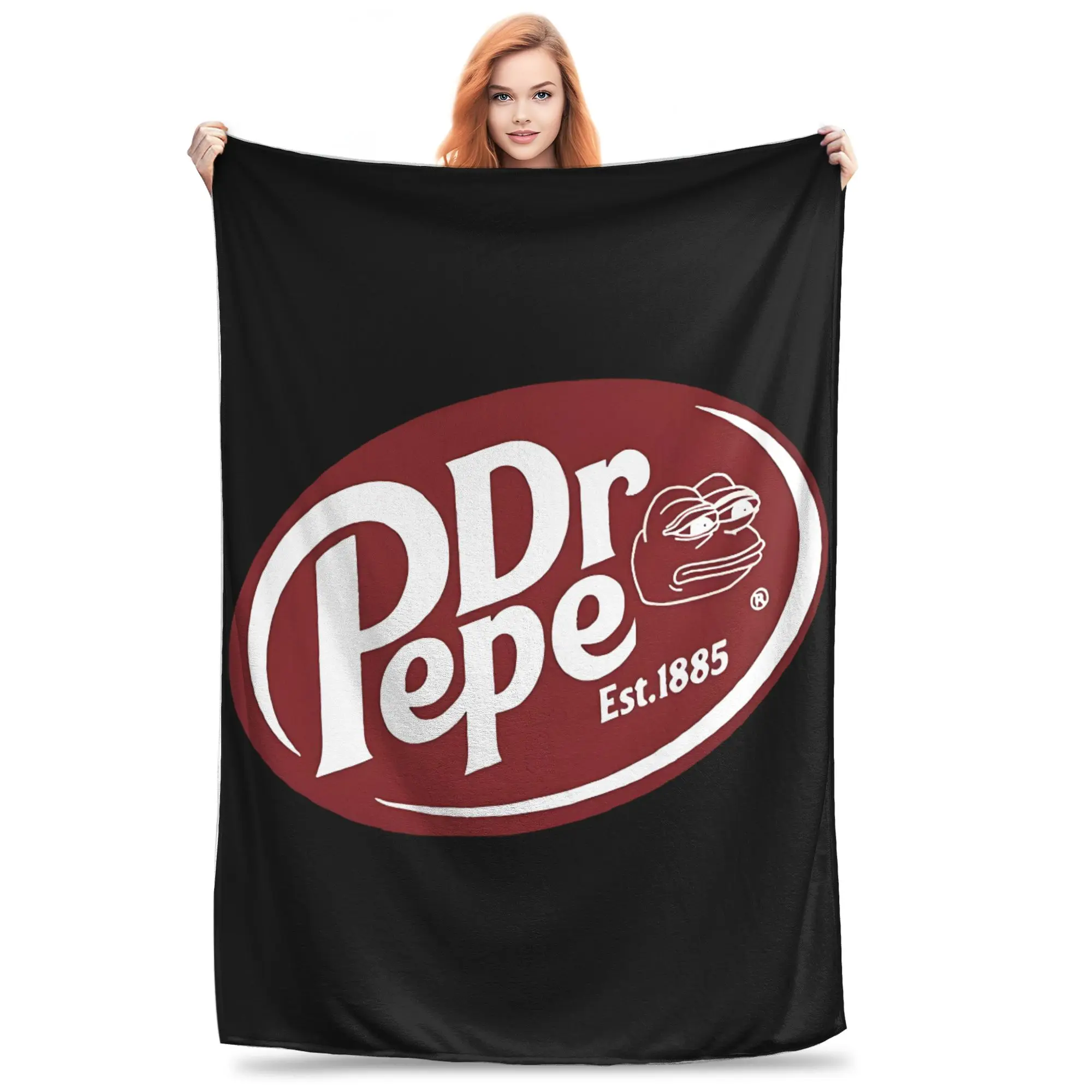 1PC Dr Pepper Blanket Throw Blanket  Novelty Warm Blanket All Season Gift