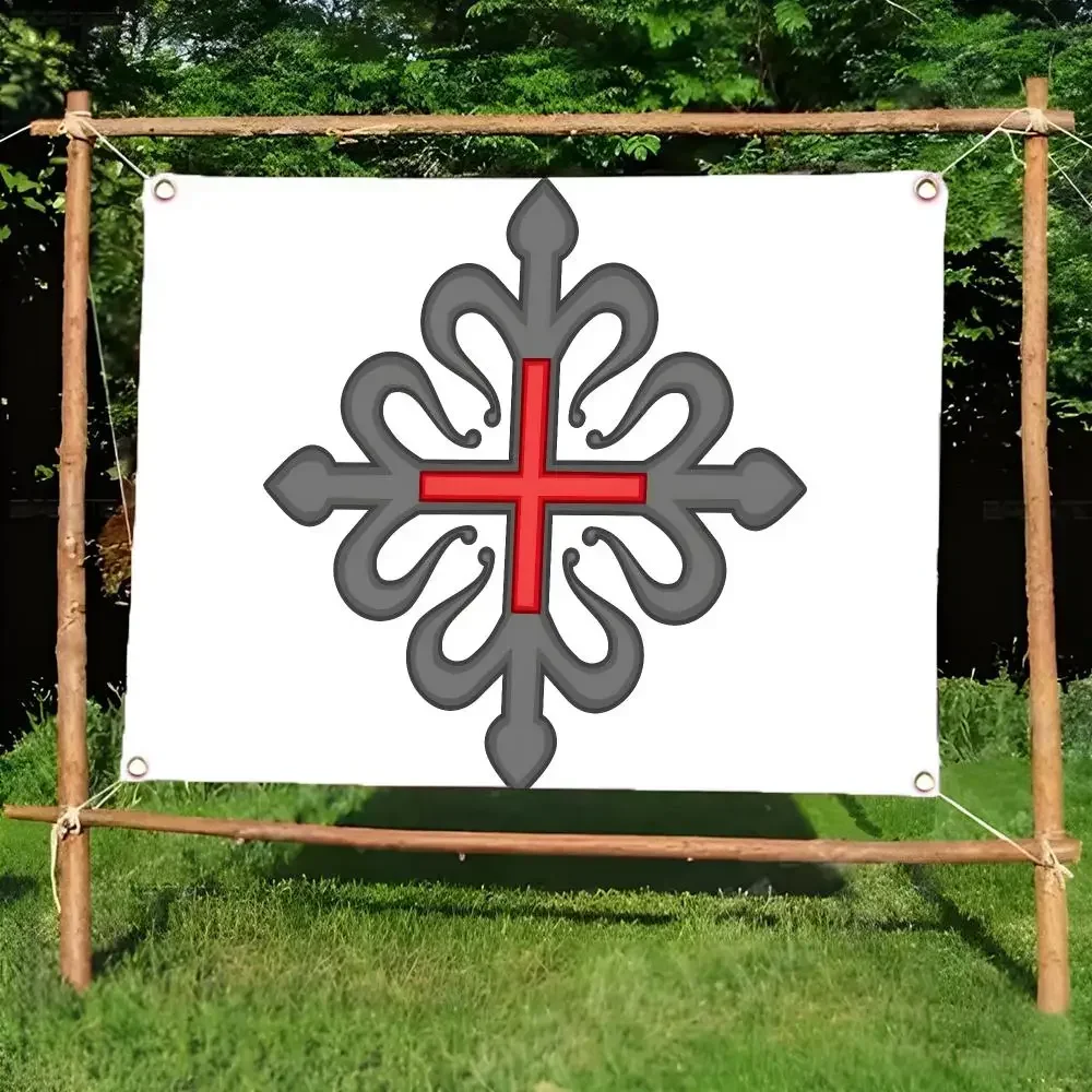 order chivalry Order of Montesa Flags Borderless four-ring ornament indoor outdoor decoration effortless to hang