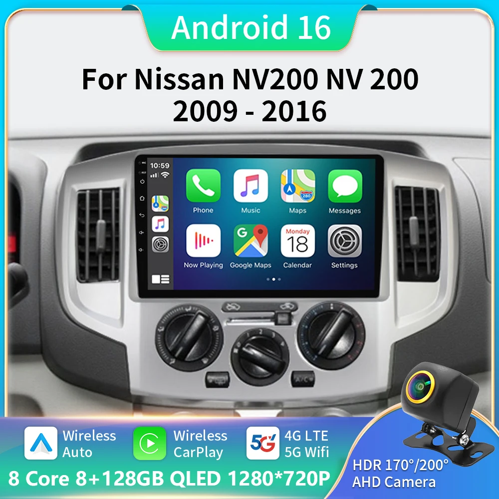 

9" Car Radio Android 16 For Nissan NV200 2009 - 2016 Support Steering Wheel Video Wifi Bluetooth Controls GPS Multimedia Player