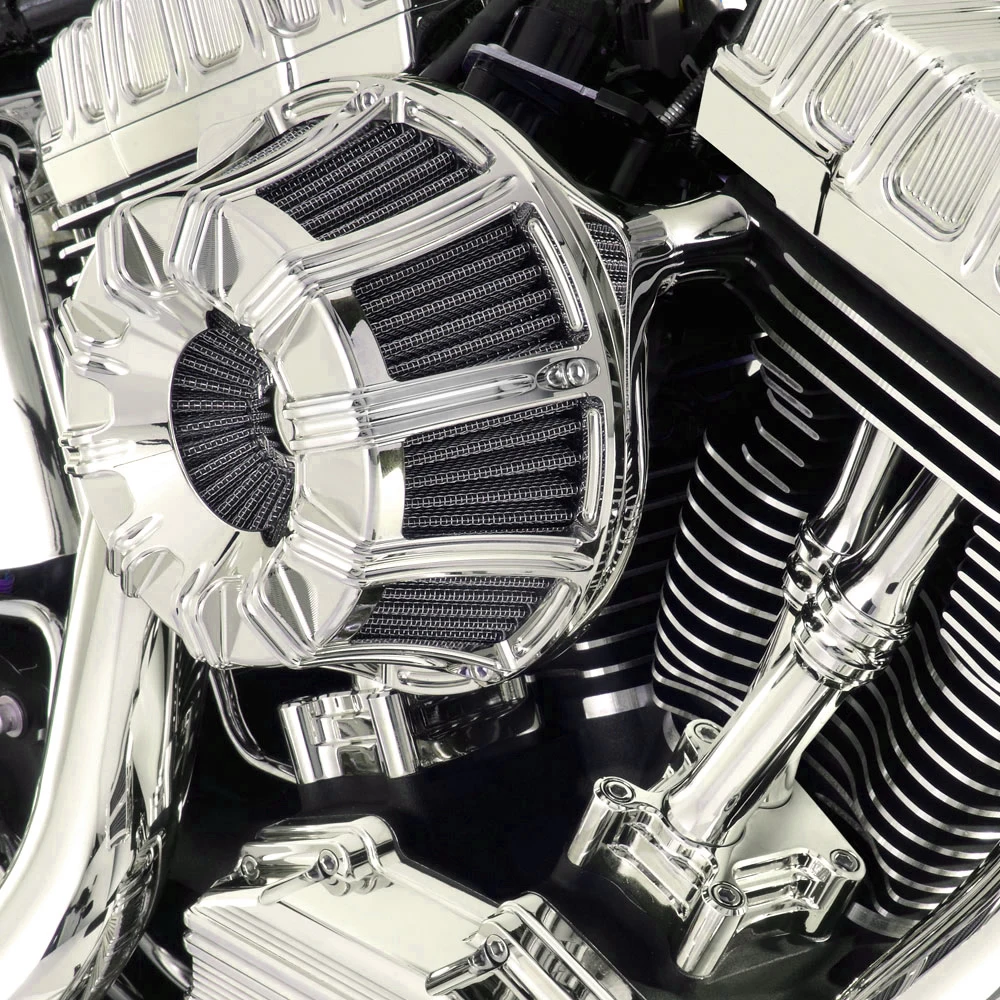 Chrome Gauge Air Cleaner for 2014-2016 Flhtcu Electra Glide Ultra Tri Glide Ultra 2008-2016 Flhr Road King